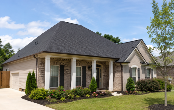 Beautiful Youngsville, Louisiana home with a professionally installed architectural shingle roof showcasing quality residential roofing craftsmanship by experienced Lafayette roofing contractors.